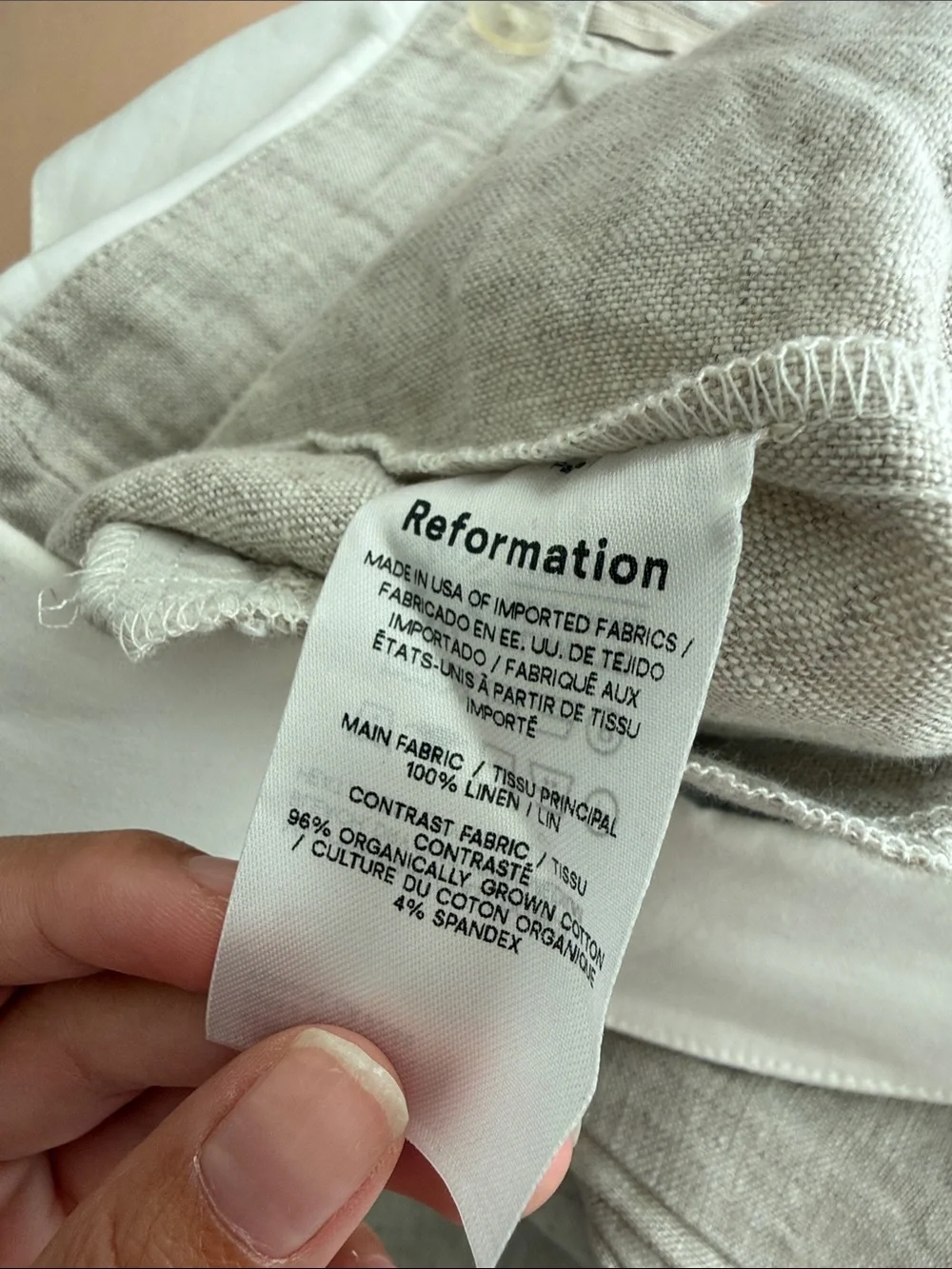 Reformation Stevie Linen Pants